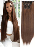✨Brown Straight Clip-In Hair Extensions ✨