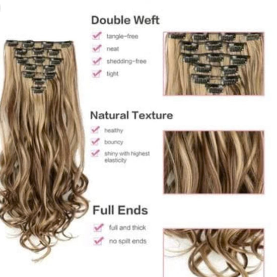 26th Avenue Collection 24 Inch Two Tone Blonde Clip In Extension.