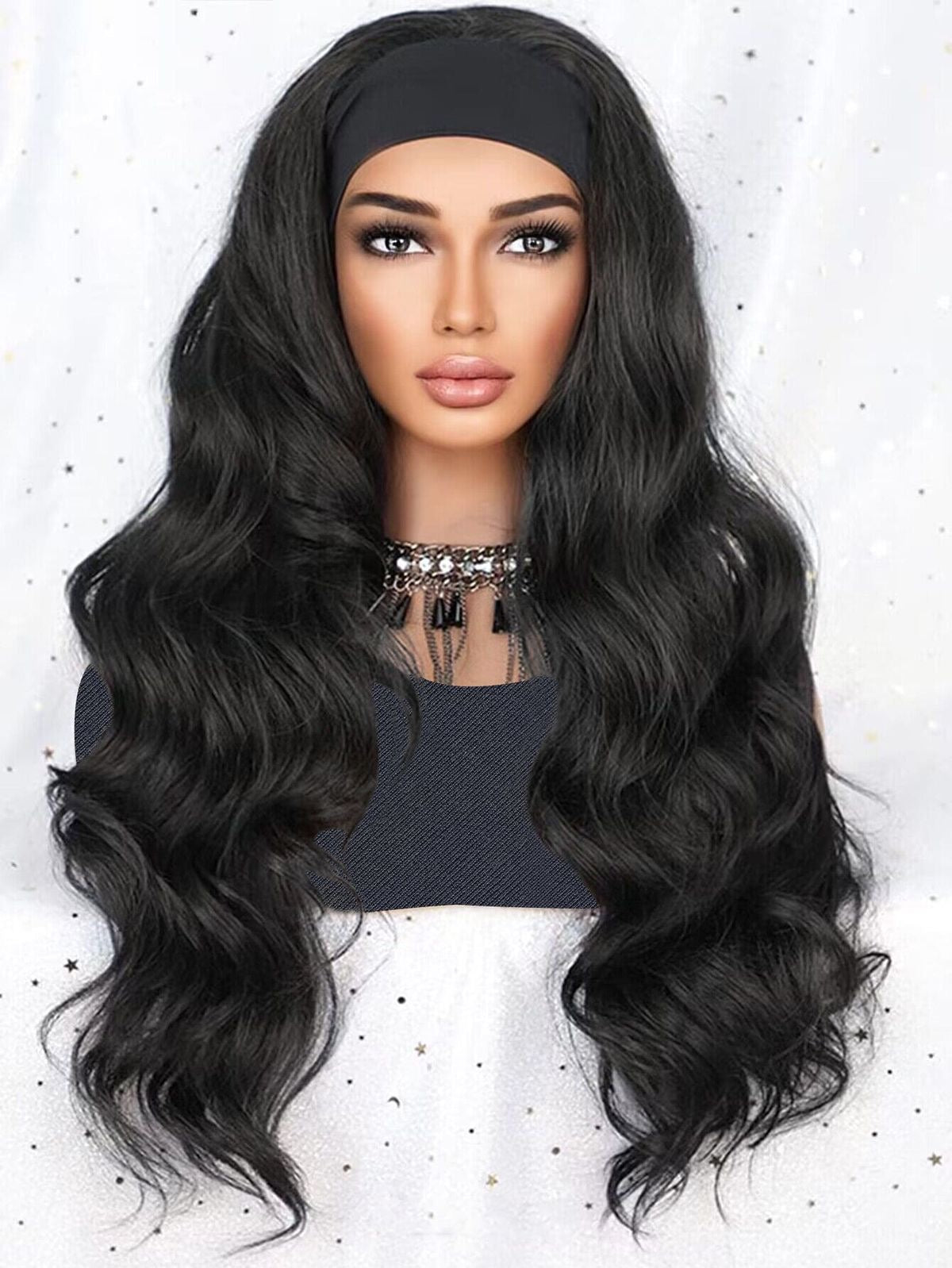 ✨ Heat-Resistant Headband Wig ✨